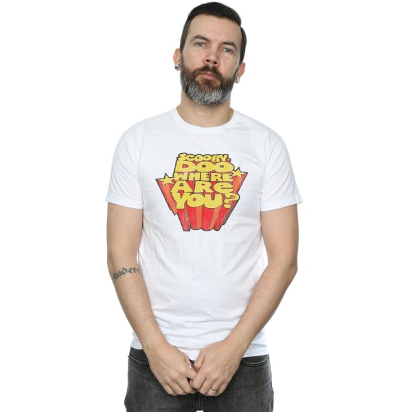 Scooby Doo T-shirt för män, Where Are You?, XL, vit White XL