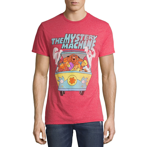Scooby Doo Unisex Vuxen The Mystery Machine T-Shirt L Röd/Turkos Red/Turquoise/White L