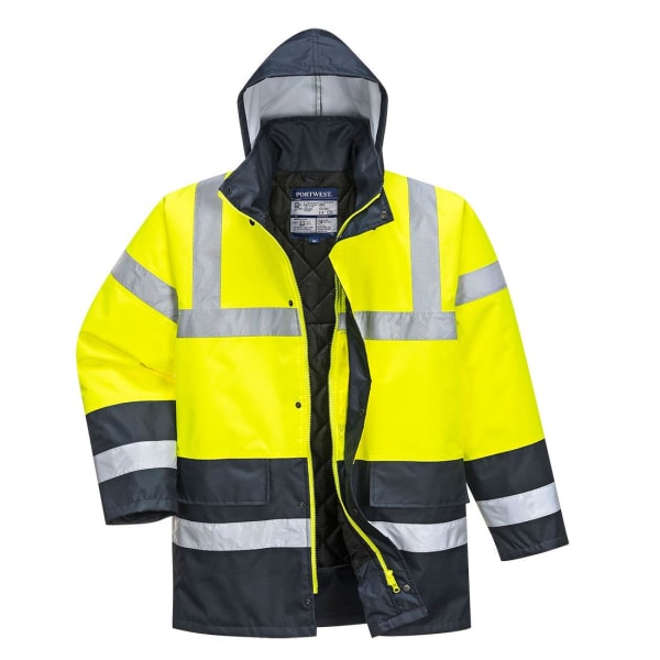 Portwest Mens Contrast Hi-Vis Vinter Traffic Jacket XL Gul Yellow XL