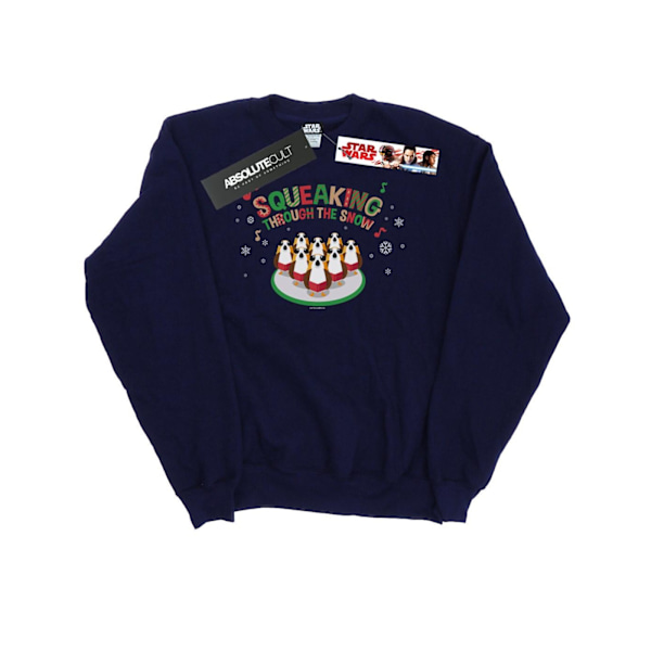 Star Wars Herr The Last Jedi Porgs Gnisslar Genom Snön S Navy Blue S