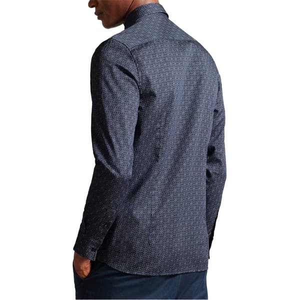 Ted Baker Herr Slim Långärmad Skjorta S Marinblå Navy S