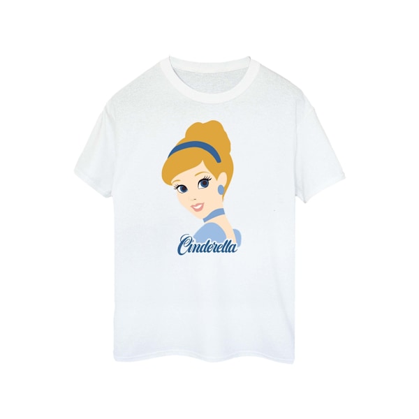Cinderella Girls Silhouette Bomull T-shirt 5-6 år Vit White 5-6 Years