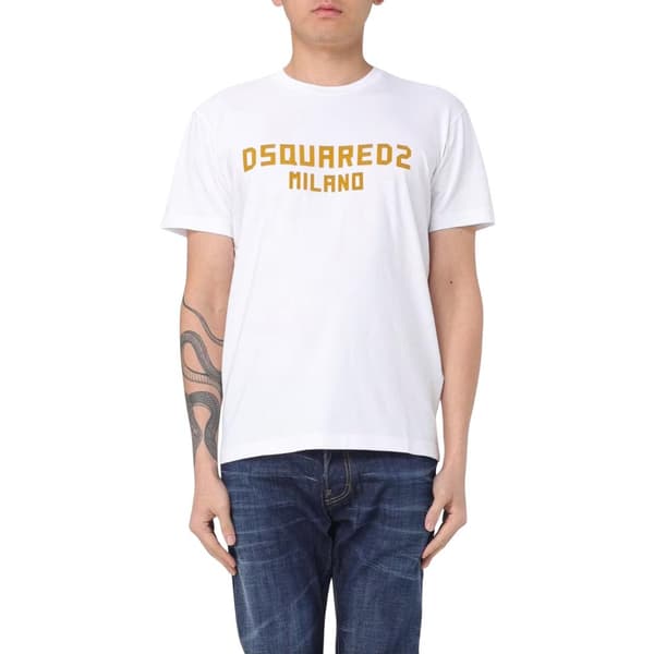 DSquared2 Herr Milano T-shirt i bomull M Vit White M