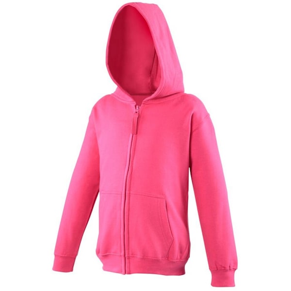 Awdis Barn Unisex Hoodie / Tröja / Zoodie 7-8 Hot P Hot Pink 7-8