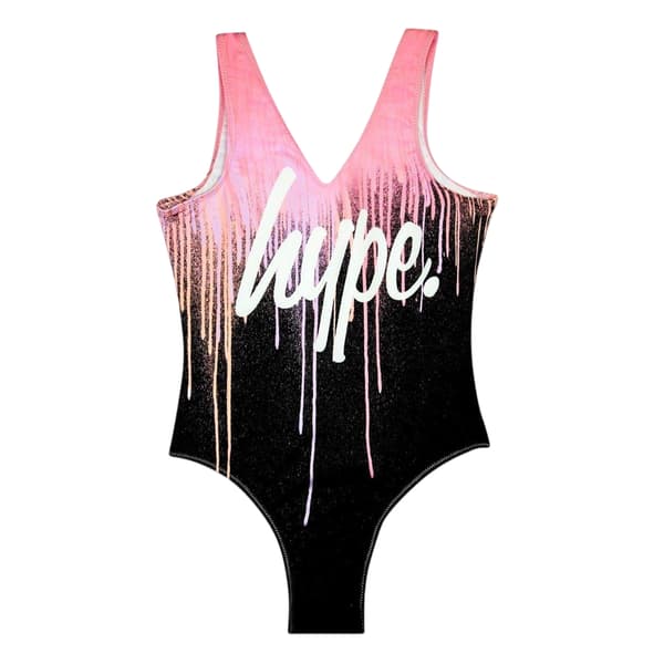 Hype Flickor Script Paint Drip Baddräkt i ett stycke 15 år Multic Multicoloured 15 Years
