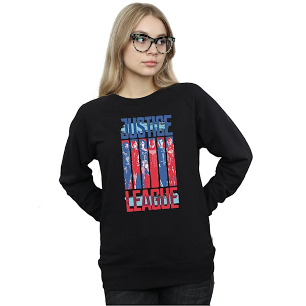 DC Comics Dam/Kvinnor Justice League Film Team Flag Sweatshirt Black S