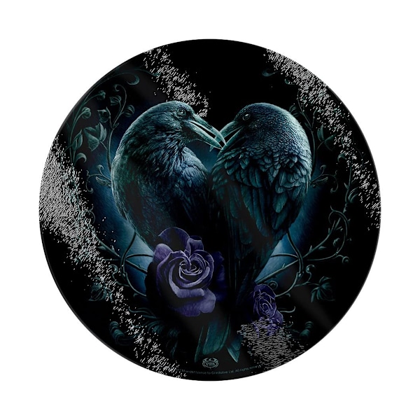 Spiral Direct Raven Heart Rund Skärbräda One Size Svart Black/Grey/Purple One Size