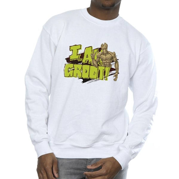 Guardians Of The Galaxy Herr I Am Groot Sweatshirt L Vit White L