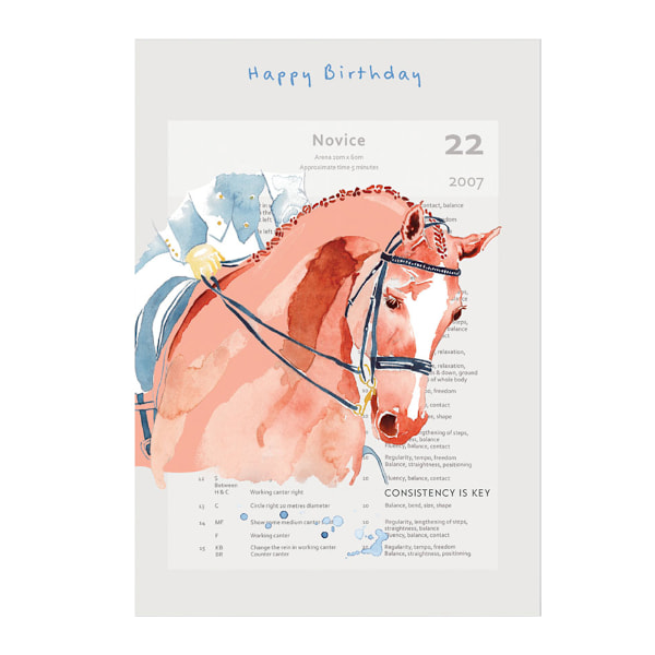 Deckled Edge Consistency Happy Birthday Gratulationskort En Storlek White/Brown/Blue One Size