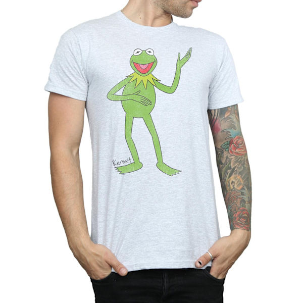 The Muppets Mens Classic Kermit Heather T-Shirt S Heather Grey Heather Grey S