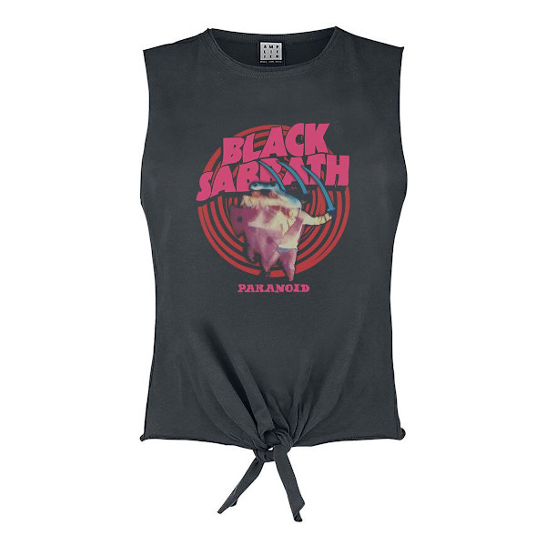 Amplified Womens/Ladies Paranoid Black Sabbath Tank Top XS Char Charcoal XS