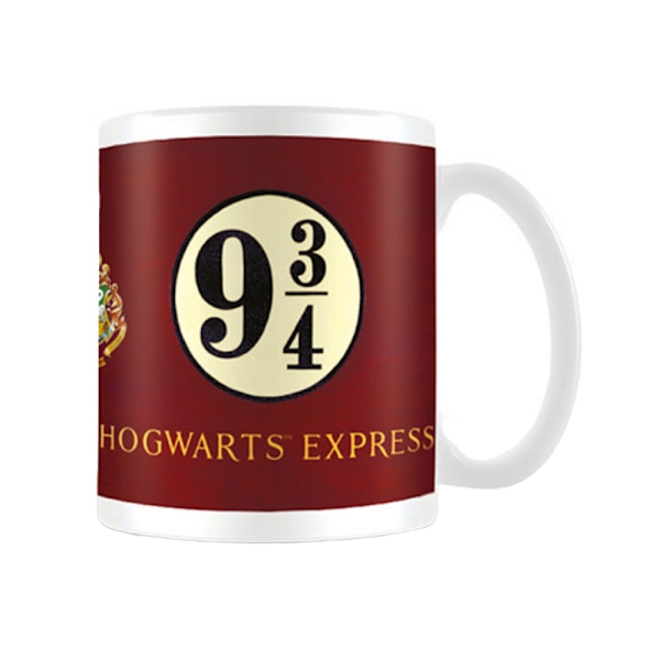 Harry Potter Platform Nine and Three Quarters Mug One Size Whit White/Maroon One Size