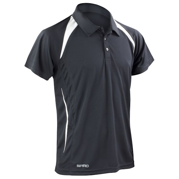 Spiro Herr Team Spirit Poloskjorta M Svart/Vit Black/White M