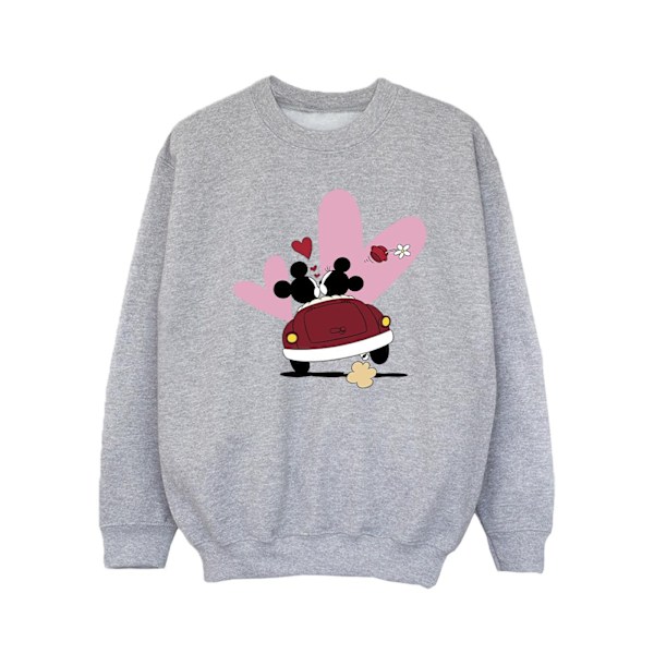 Disney Girls Mickey Mouse Car Print Sweatshirt 12-13 år Spor Sports Grey 12-13 Years