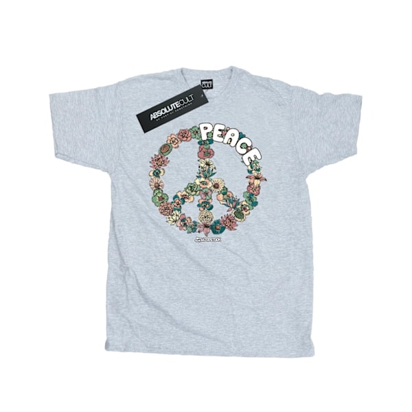 Woodstock herr T-shirt med blommigt fredstecken 3XL Sports Grey Sports Grey 3XL