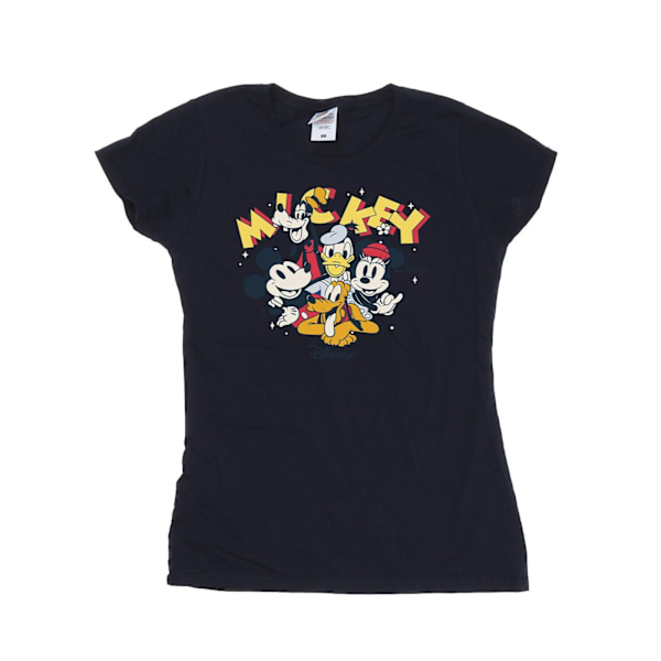 Disney Dam/Dam Mickey Mouse Group Bomull T-shirt XL Marinblå Navy Blue XL