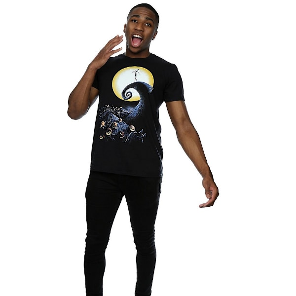 Nightmare Before Christmas Herrar Kyrkogård Bomull T-shirt L Svart Black L