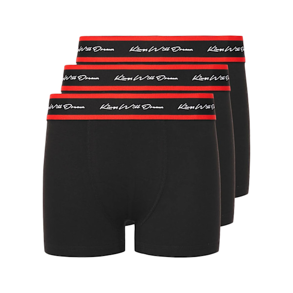 Kings Will Dream Pojkar Scriptband Boxerkalsonger (3-pack) 9-10 Black 9-10 Years