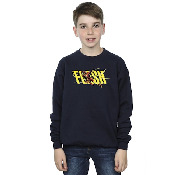 DC Comics Boys The Flash Lightning Dash Sweatshirt 3-4 år Na Navy Blue 3-4 Years