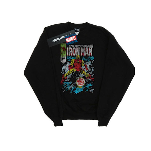 Marvel Herr Invincible Iron Man Distressed Issue One Sweatshirt Black 4XL