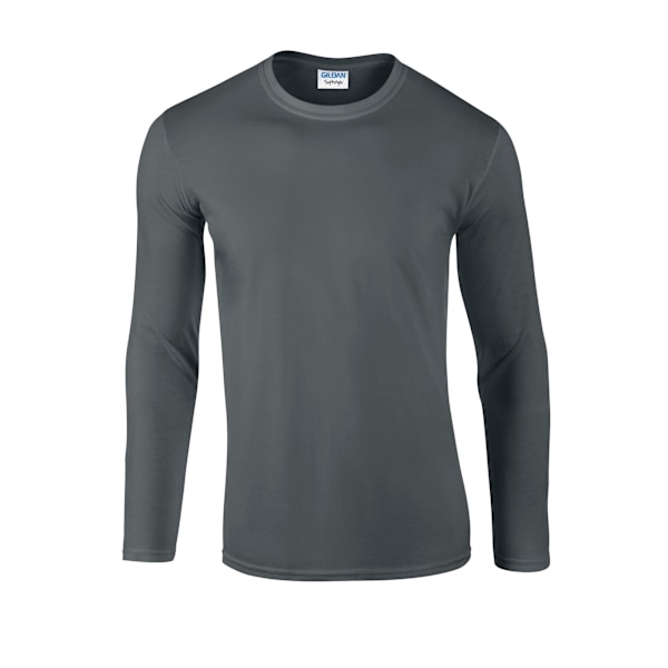 Gildan Unisex Adult Softstyle Plain Long-Sleeved T-Shirt S Char Charcoal S