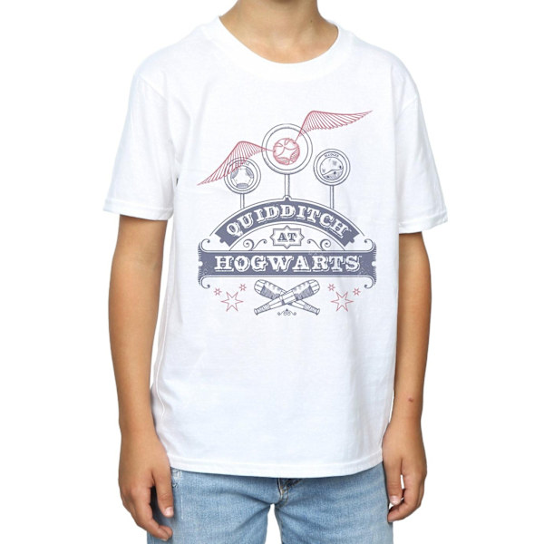 Harry Potter Quidditch på Hogwarts T-shirt för pojkar 5-6 år Vit White 5-6 Years