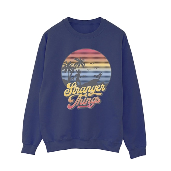 Netflix Dam/Kvinnor Stranger Things LA Gradient Sweatshirt L Navy Blue L