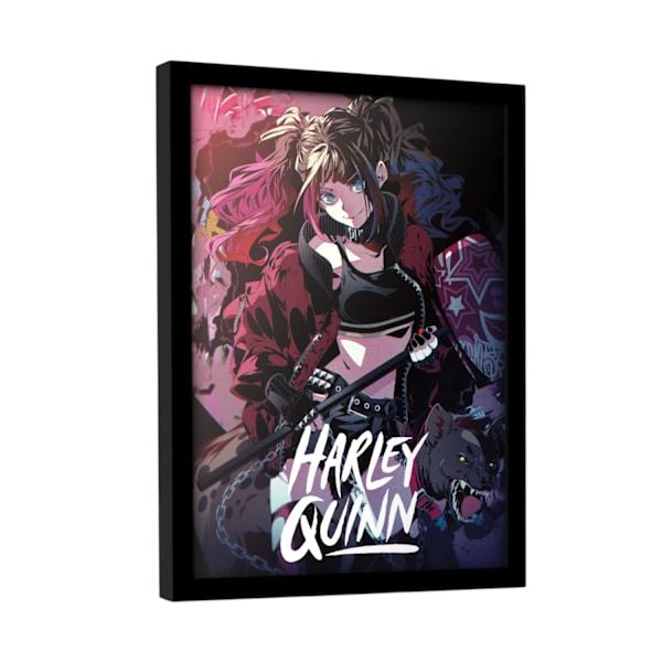 Batman Harley Quinn Inramad Poster 40cm x 30cm Flerfärgad Multicoloured 40cm x 30cm