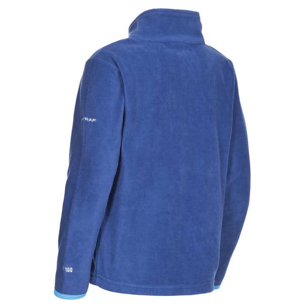 Trespass Barn Etto Halv Zip Fleece Top 2/3 År Blå Blue 2/3 Years