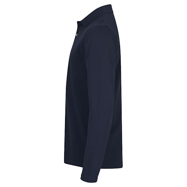 Clique Premium Stretch Långärmad Pikétröja för Män L Marinblå Navy L