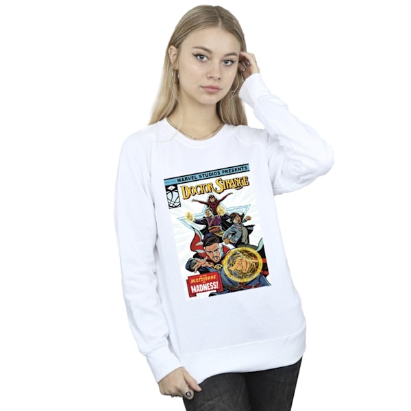 Marvel Womens/Ladies Doctor Strange Comic Cover Sweatshirt XXL White XXL