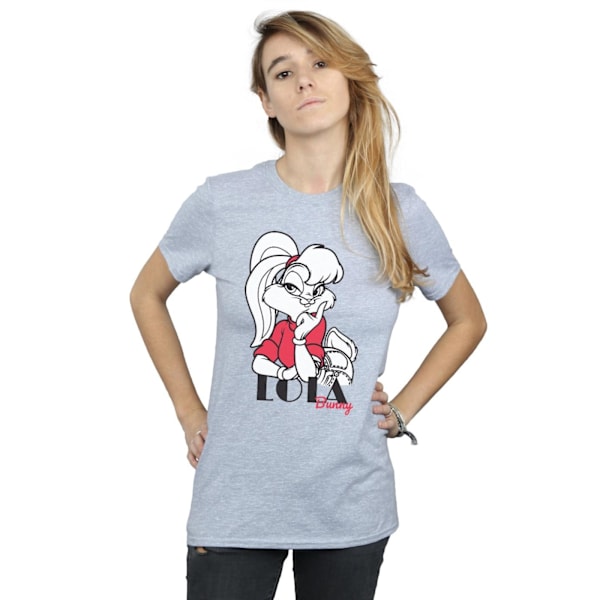 Looney Tunes Dam/Damer Klassisk Lola Bunny Boyfriend T-shirt Sports Grey L