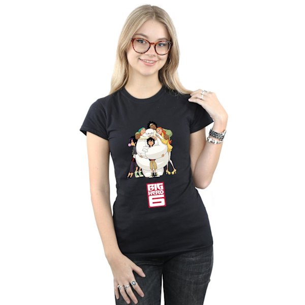 Disney Dam/Kvinnor Big Hero 6 Baymax Hug Bomull T-shirt S Bla Black S