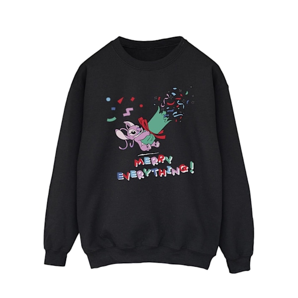 Disney Herr Lilo And Stitch Angel Merry Everything Sweatshirt L Black L