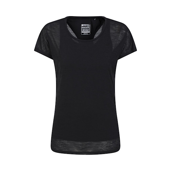 Mountain Warehouse Dam/Damer Dubbellagers T-shirt 18 UK B Black 18 UK
