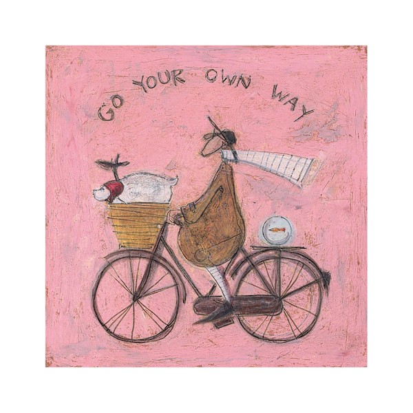 Sam Toft Go Your Own Way Print 40cm x 40cm Rosa/Brun Pink/Brown 40cm x 40cm
