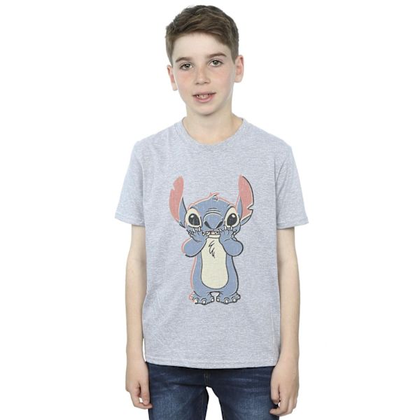 Disney Boys Lilo And Stitch Big Print T-Shirt 3-4 År Sport Sports Grey 3-4 Years