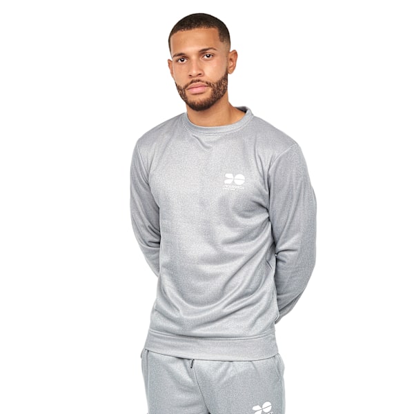 Crosshatch Langtons Crew Neck Track Top M Charcoal för män Charcoal M