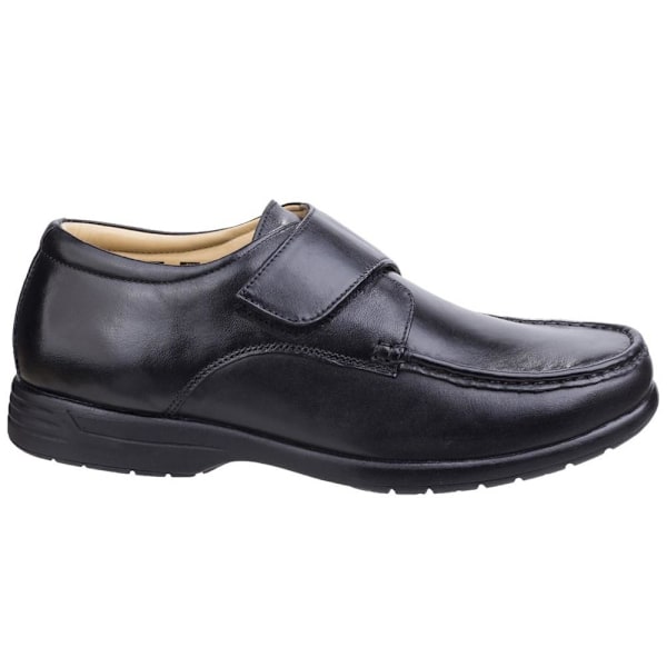 Fleet & Foster Herr Fred Dual Fit Läder Mockasin 12 UK Svart Black 12 UK