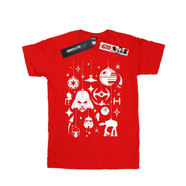 Star Wars Jul Dekorationer T-shirt L Röd Red L