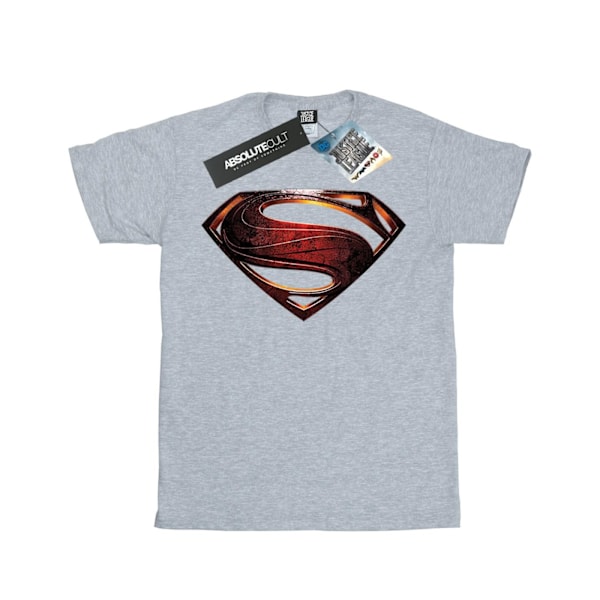 DC Comics Girls Justice League Movie Superman Emblem Bomull T-shirt 5-6 år Sports Grey Sports Grey 5-6 Years