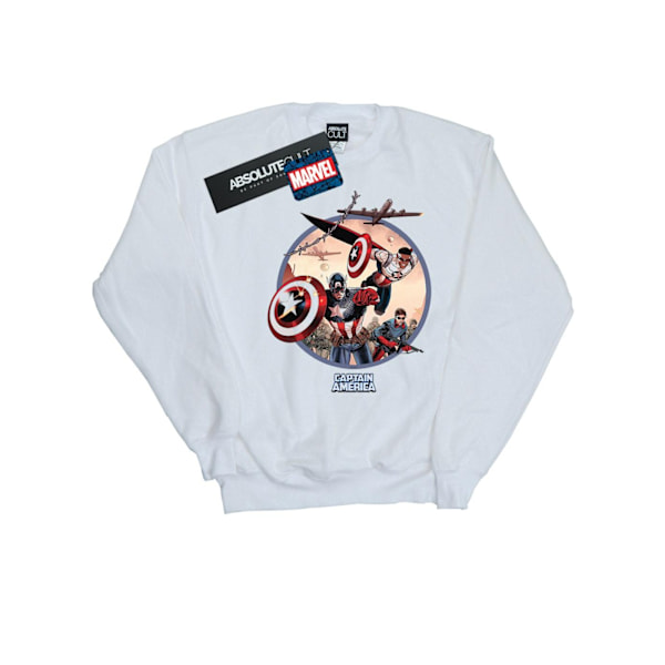 Marvel Herr Captain America Och Falcon I Strid Sweatshirt 3XL White 3XL