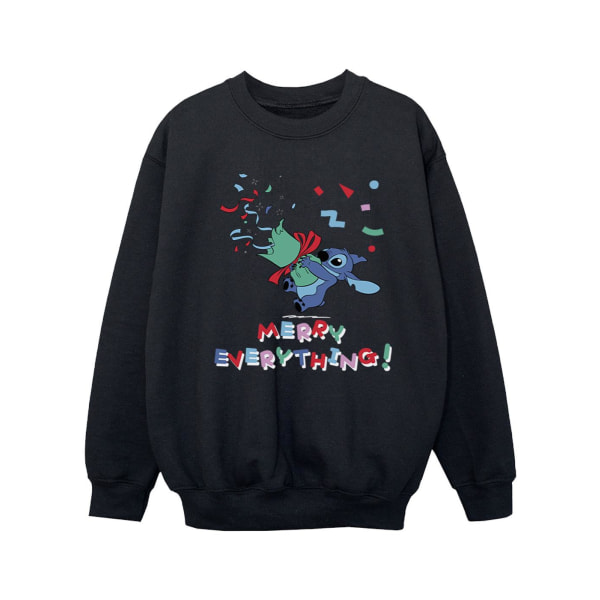 Disney Girls Lilo And Stitch Merry Everything Sweatshirt 5-6 Ye Black 5-6 Years