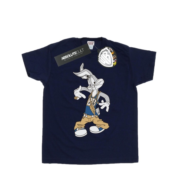Looney Tunes Girls Bugs Bunny Rapper Bomull T-shirt 7-8 år N Navy Blue 7-8 Years