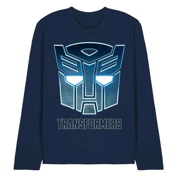 Star Wars Unisex Vuxen Generations Stål Autobots Ikon Logotyp Långärmad Navy M
