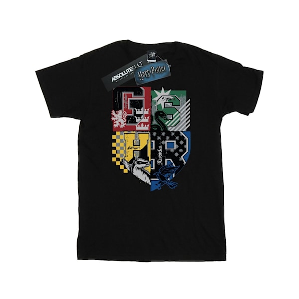 Harry Potter Dam/Damer Hogwarts Varsity Bomull Boyfriend T- Black M