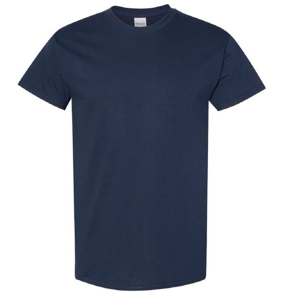 Gildan Herr kraftig bomull kortärmad T-shirt 2XL Marinblå Navy 2XL