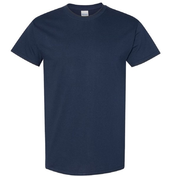 Gildan Herr kraftig bomull kortärmad T-shirt L Marinblå Navy L