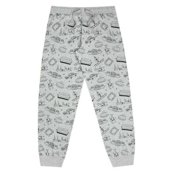 Friends Dam/Dam Logo Långärmad Lång Pyjamas Set S Rosa/ Pink/Grey/Black S