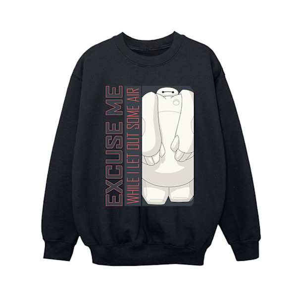 Disney Boys Big Hero 6 Baymax Excuse Me Some Air Sweatshirt 7-8 Black 7-8 Years